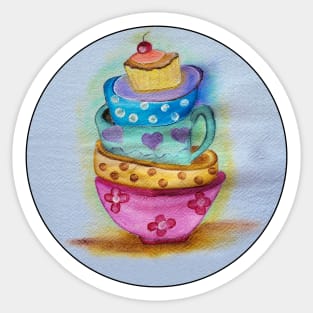 A cupcake on top Sticker